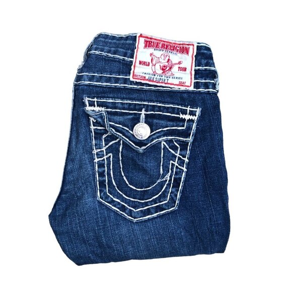Vintage True Religion Jeans Size 28 JULIE SUPER T Blue - Picture 2 of 6